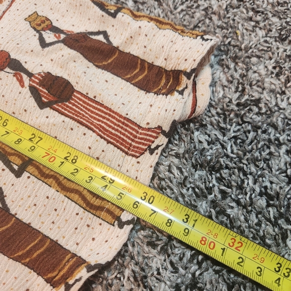 Vintage Made In USA Midi Length Pull-on Skirt Size Medium Tribal Africa Boho - Picture 13 of 16